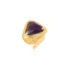 Wide adjustable Byzantium ring – violet