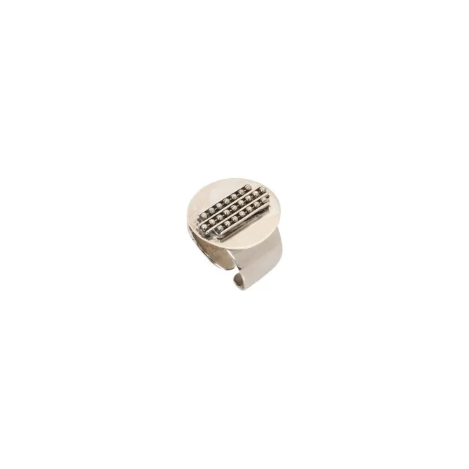 Wide adjustable Hawaii ring - silver