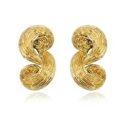 Zaza clip-on earrings - gold