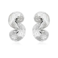 Zaza clip-on earrings - silver