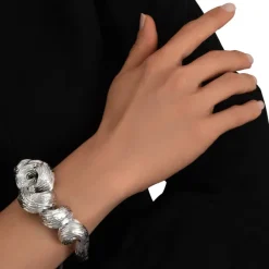 Zaza wide bangle bracelet - silver